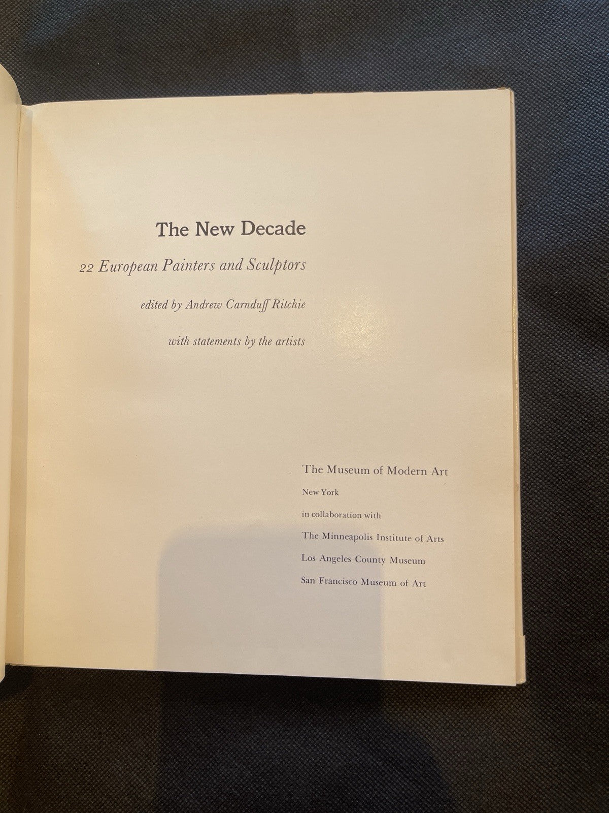 1955 MOMA Museum of Modern Art Show Catalog THE NEW DECADE: 22 European Artists
