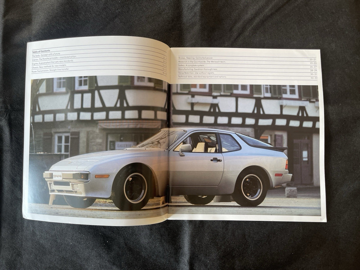 Porsche 944 1982 Original Red Sales Brochure, Printed in West Germany