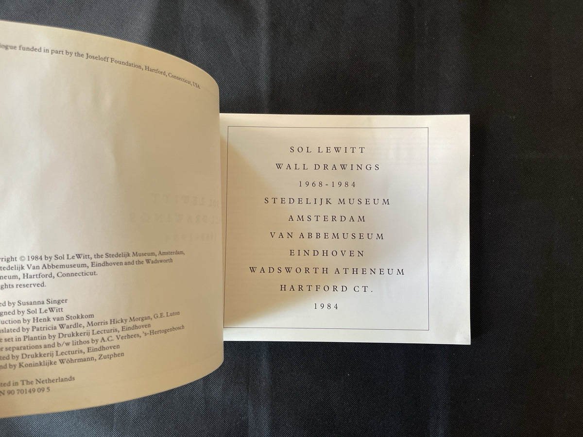 Sol Lewitt Wall Drawings 1968-1984 Vintage Book Art Very Rare 1984 1st Ed.