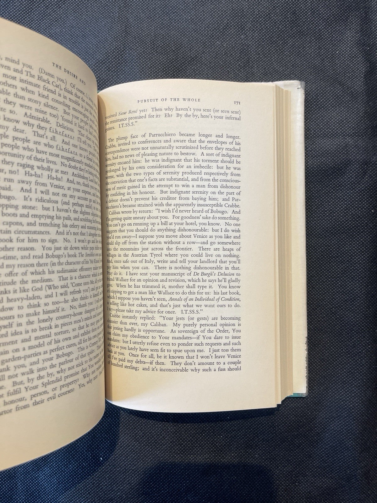 The Desire and Pursuit of the Whole by Frederick Rolfe HC DJ WARHOL Cover  1953
