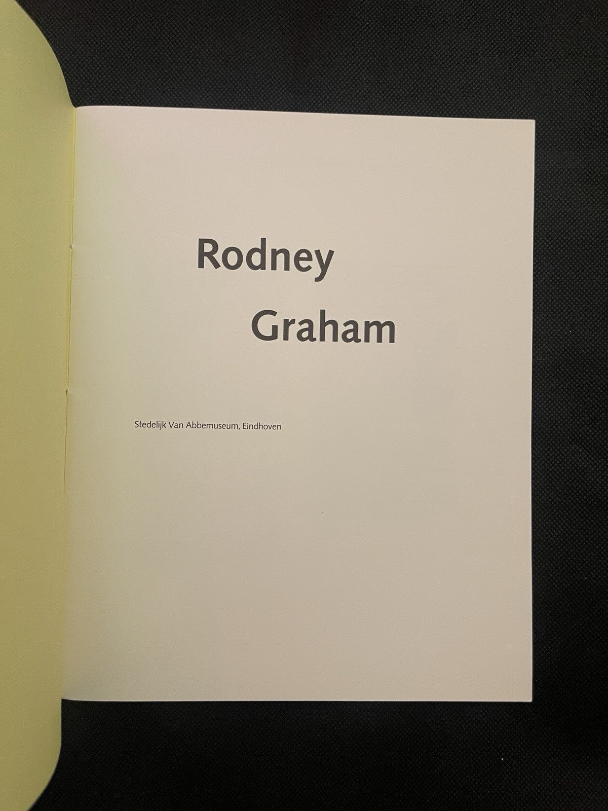Rodney Graham | Stedelijk Van Abbemuseum Eindhoven | Exhibition Catalogue | 1989