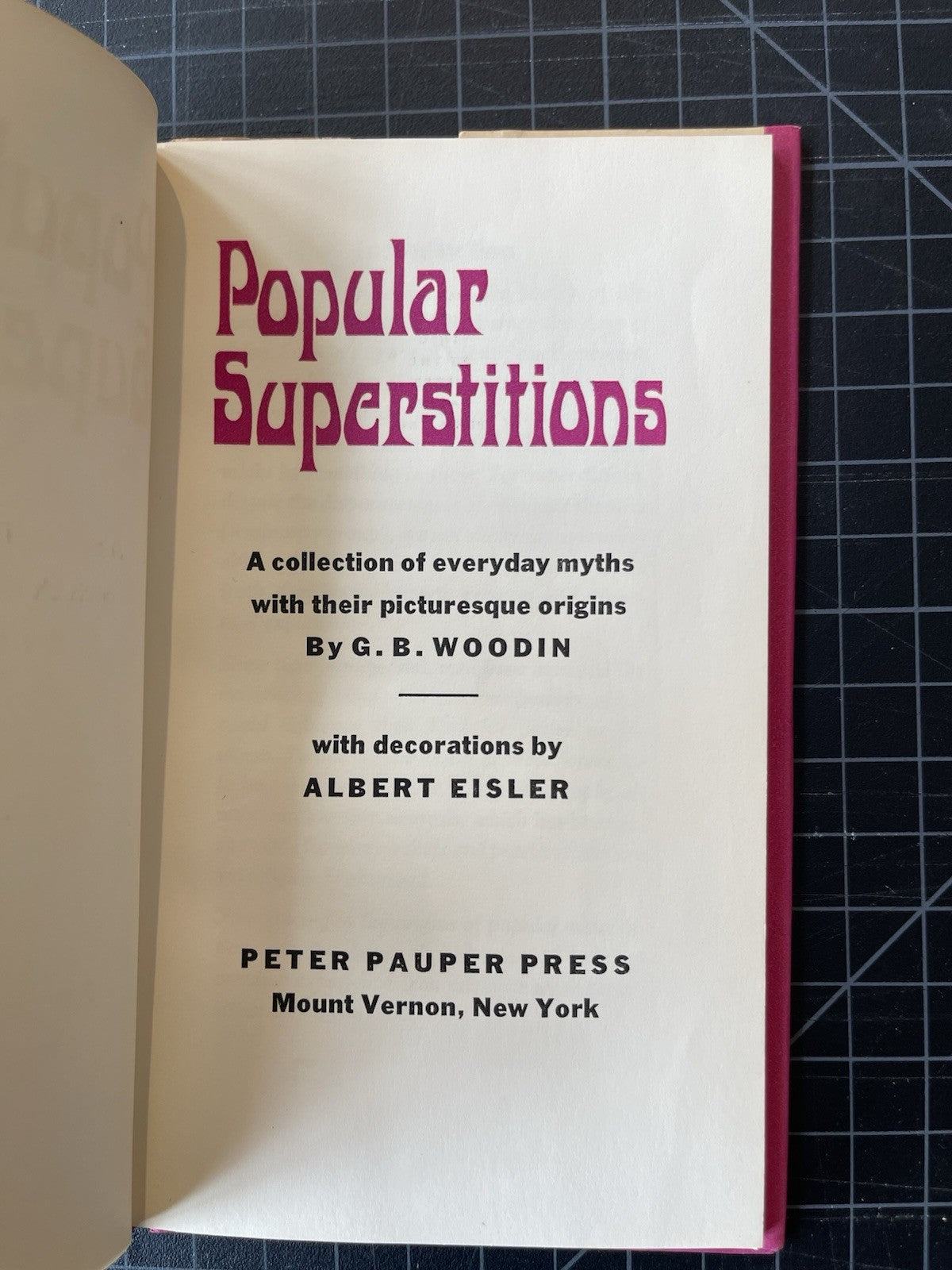 Popular Superstitions HC DJ Witch Halloween 1970 G.B Woodin SIGNED 1st Ed. Fine