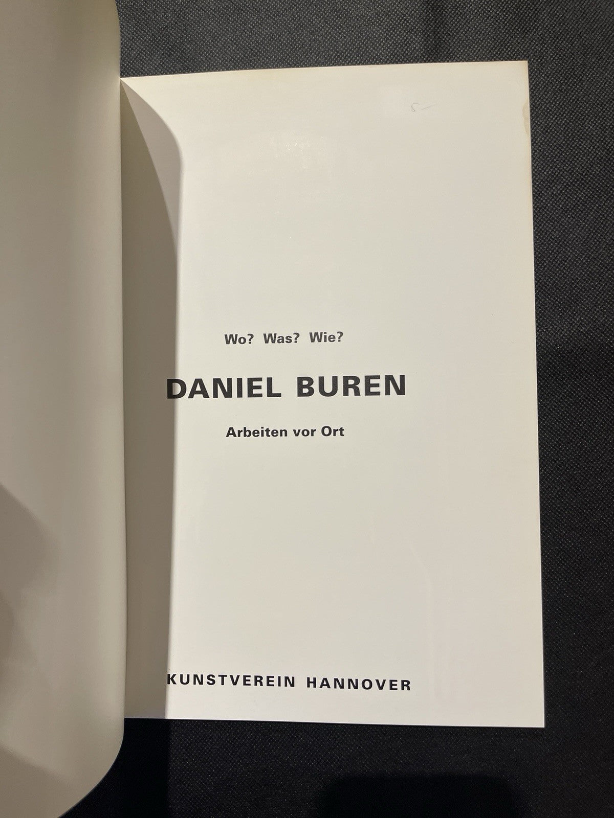 Daniel Buren Catalog 1992 Kunstverein Hannover Stripes Installation Minimal Art