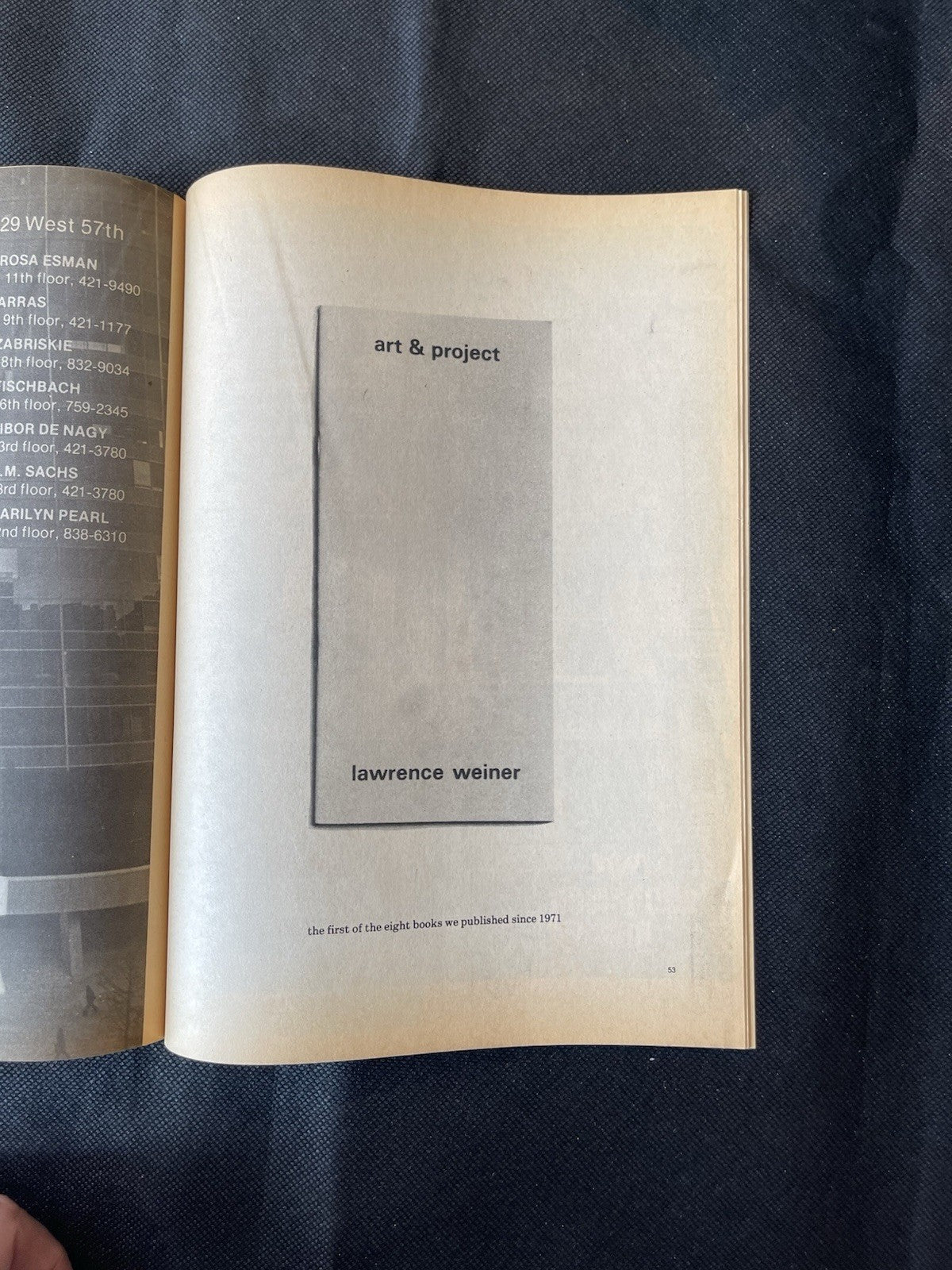 Art-Rite Magazine Issue 14 (Winter 1976/77) Cover by Carl Andre