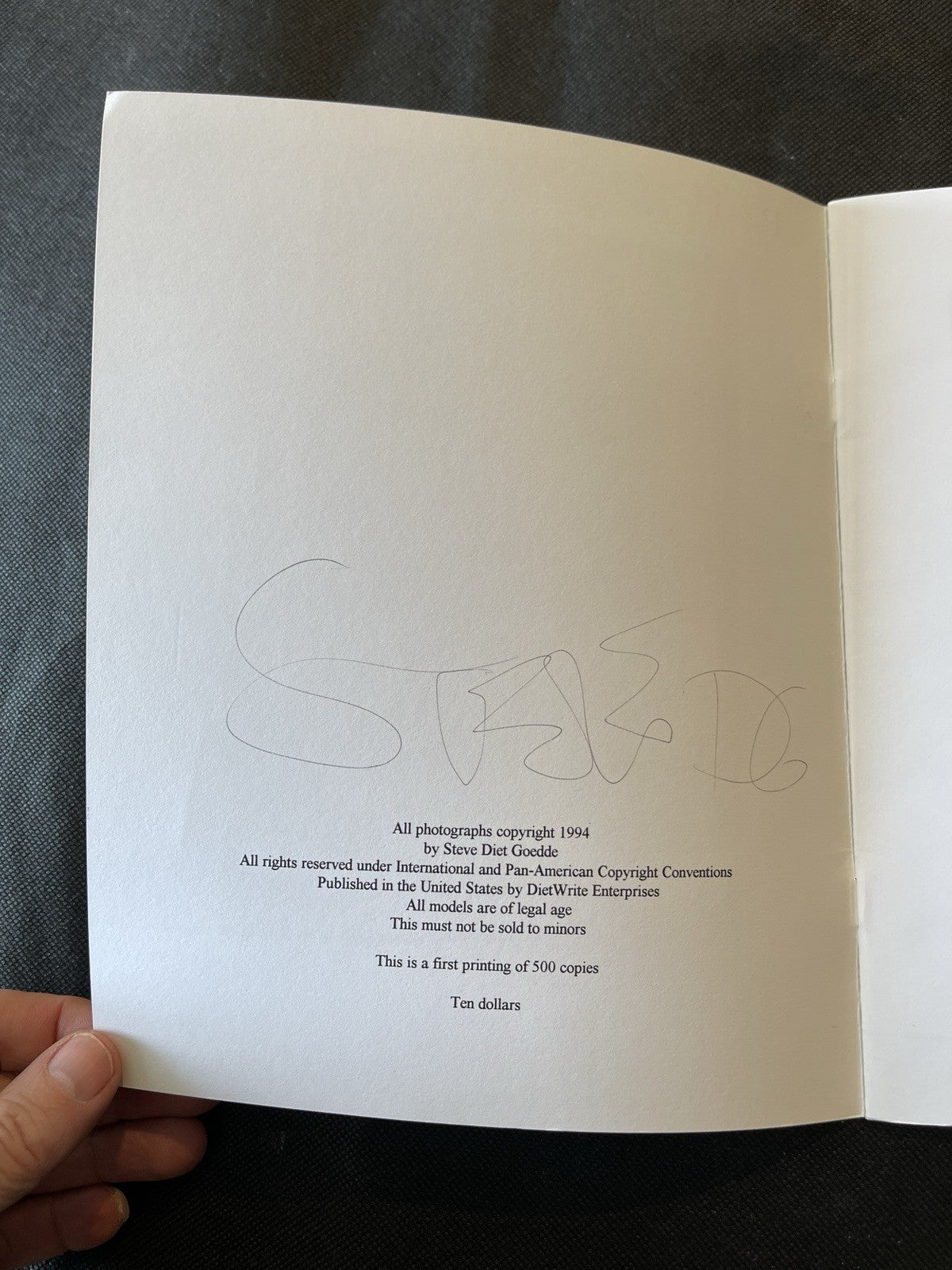 Steve Diet Goedde Phovella Signed 1994 First Edition Photo Book Limited 500
