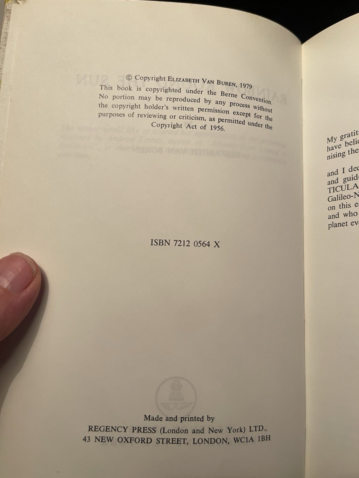 Rainbow Round the Sun Elizabeth Van Buren 1979 1st Edition Occult Astrology Rare
