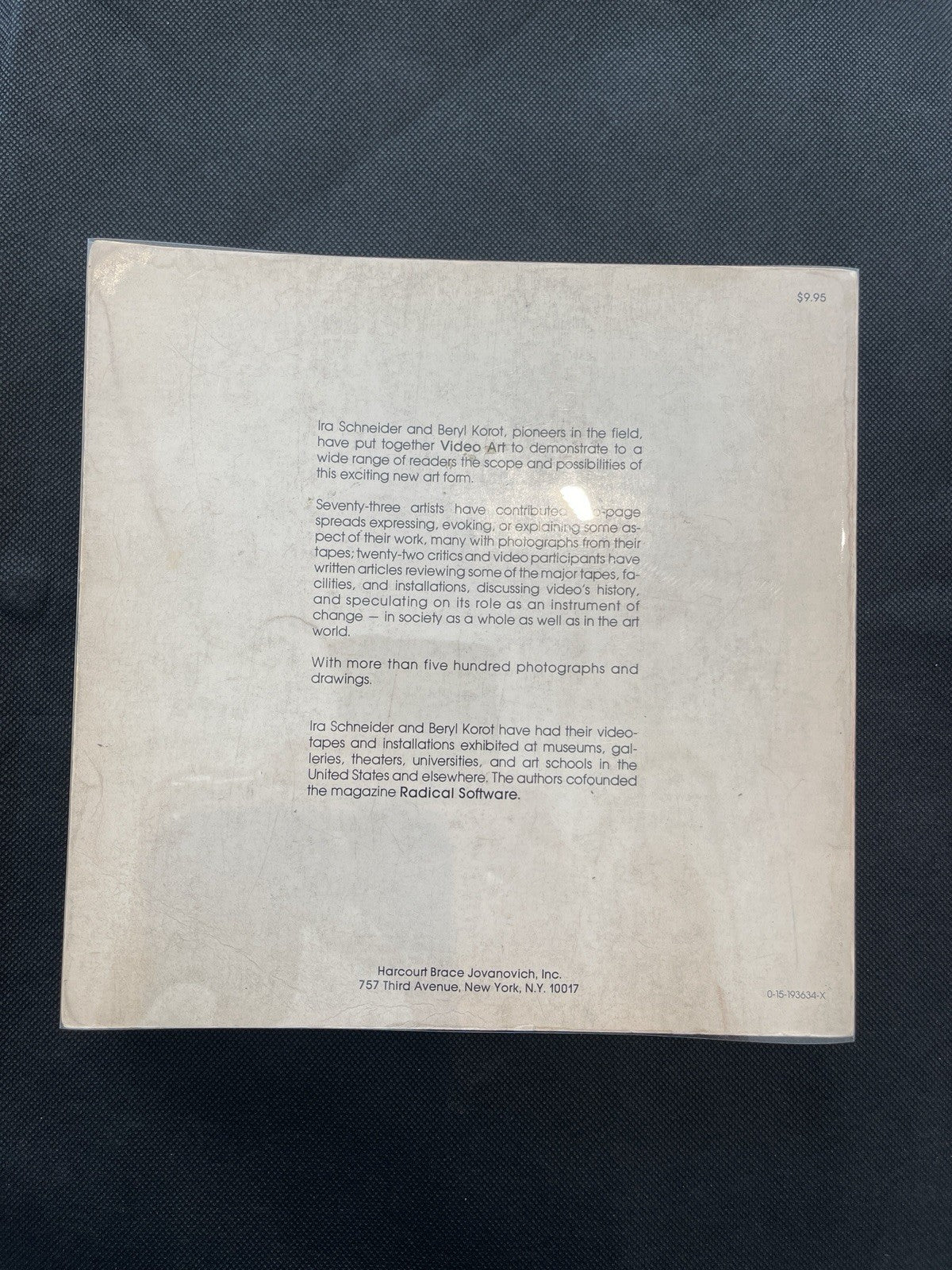 Ira Schneider, Beryl Korot / Video Art: An Anthology / First Edition / 1976