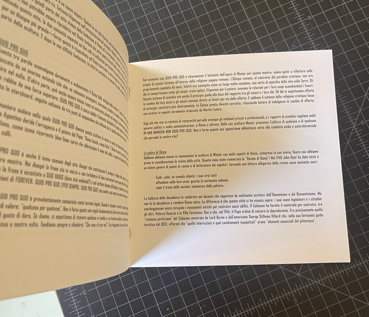 Lawrence Weiner – Quid Pro Quo – Gagosian Roma Exhibition Catalogue – Scarce