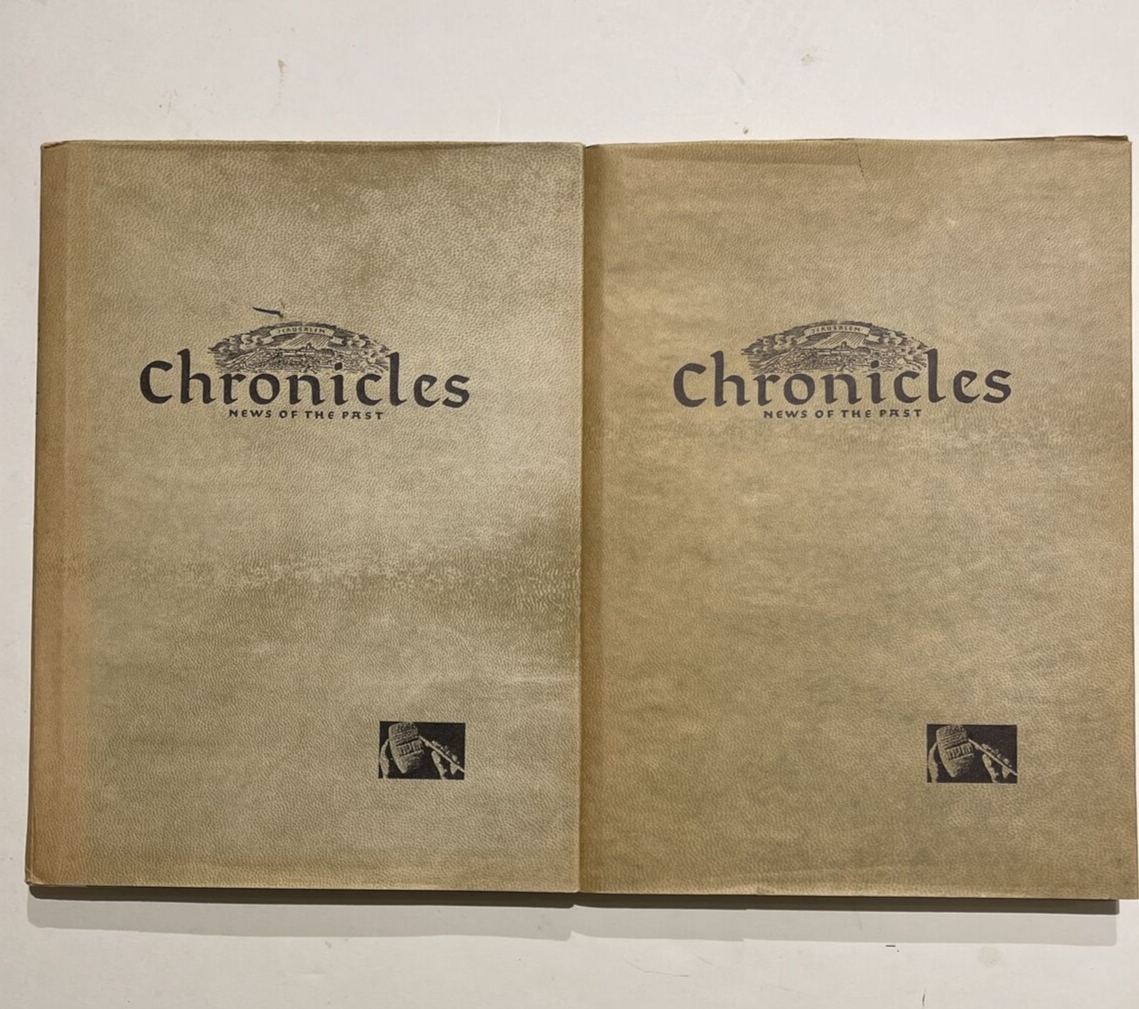 CHRONICLES NEWS OF THE PAST, IN THE DAYS OF THE BIBLE VOL I & II  Set of  2