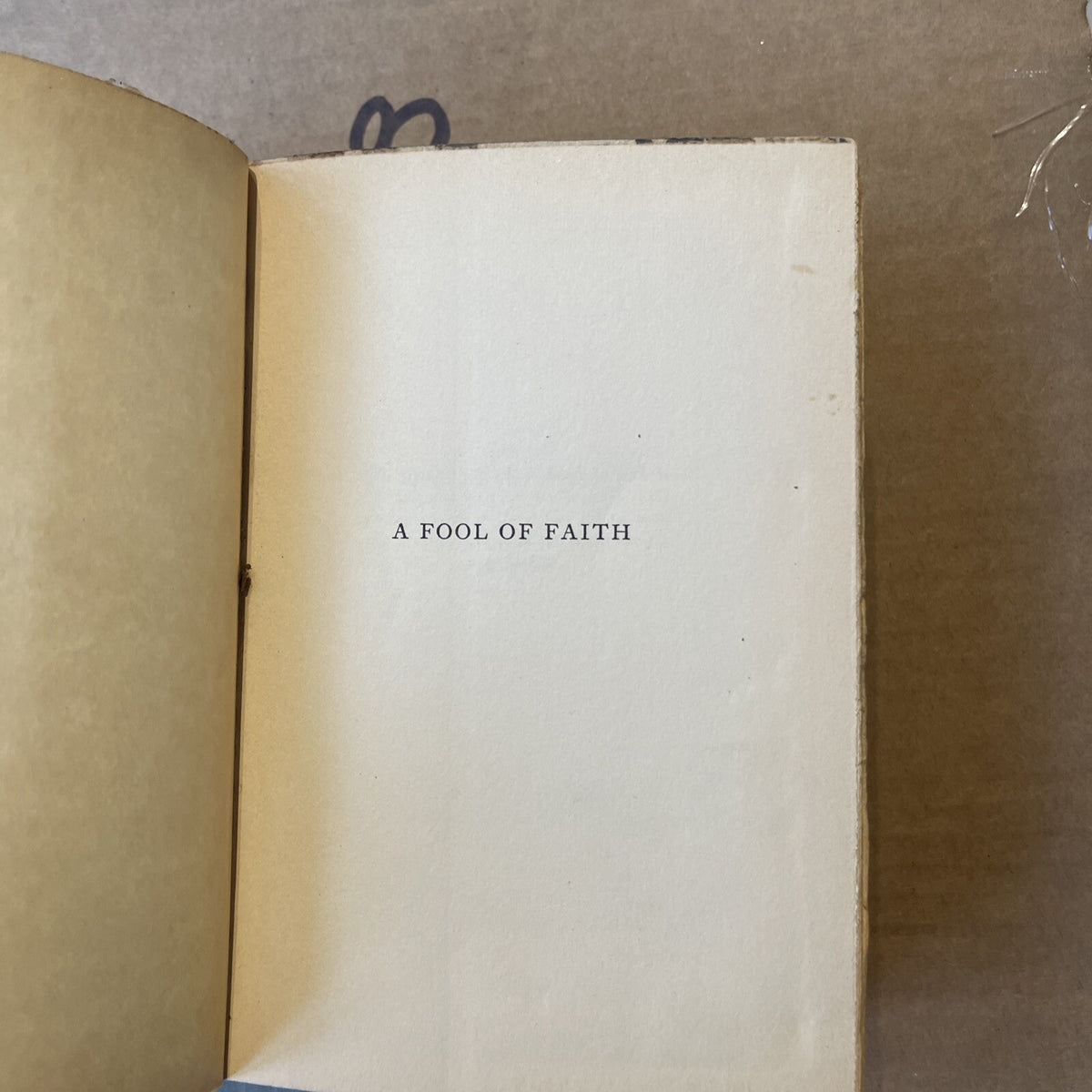 Jarl Hemmer / A Fool of Faith 1st Edition 1935