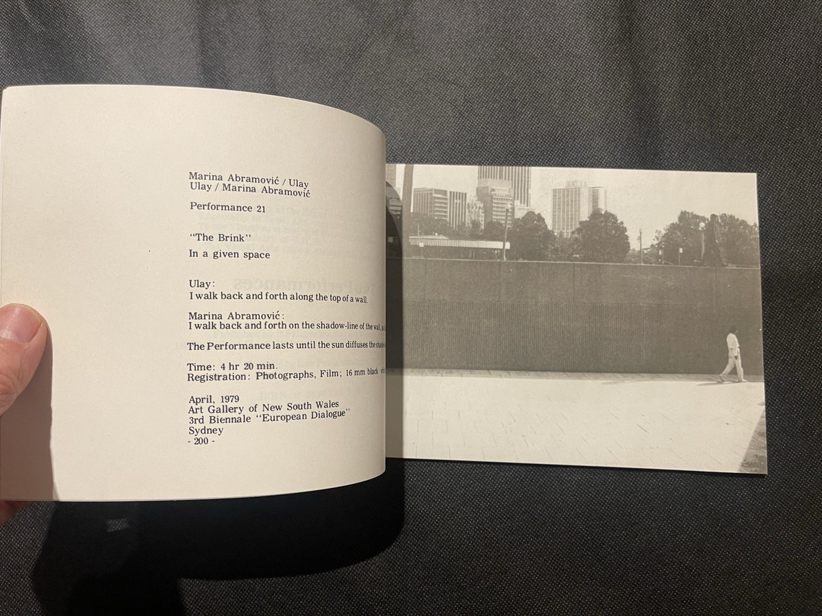 Ulay Marina Abramović Two Performances and Detour 1979 Catalog