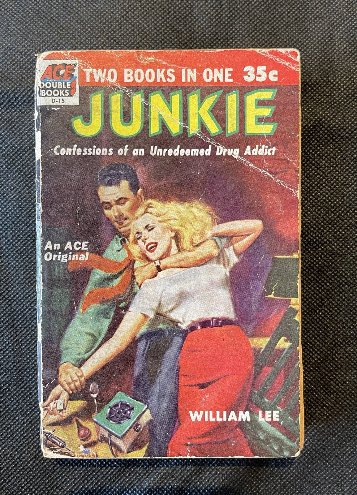 JUNKIE WILLIAM LEE/ NARCOTIC AGENT MAURICE HELBRANT ACE DOUBLE  D-15 1ST ED. 53