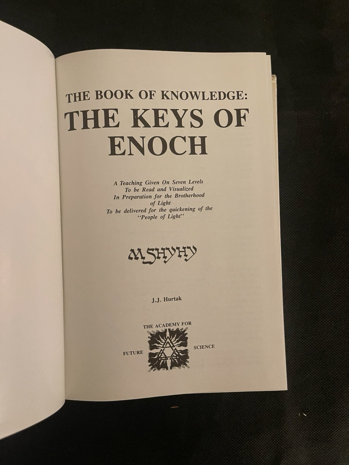 J.J. Hurtak The Book of Knowledge: The Keys of Enoch HC 2nd Ed 1982 Illus