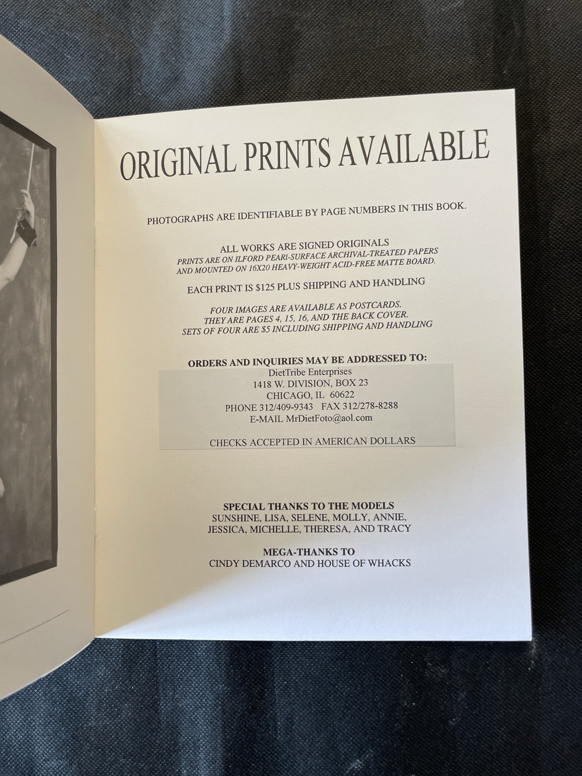 Steve Diet Goedde Phovella Signed 1994 First Edition Photo Book Limited 500