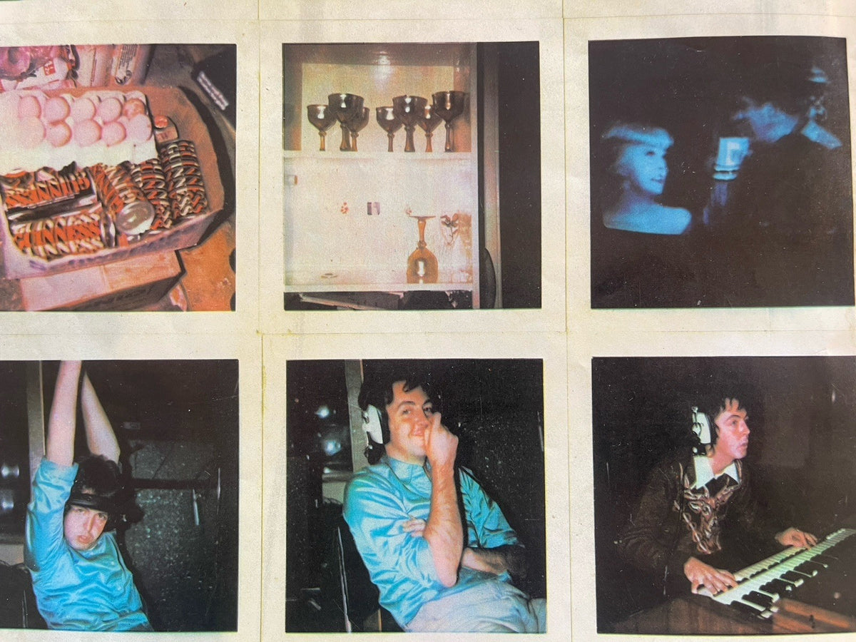 Paul McCartney Wings Band on the Run Polaroid Snapshots LP Insert Poster 1973