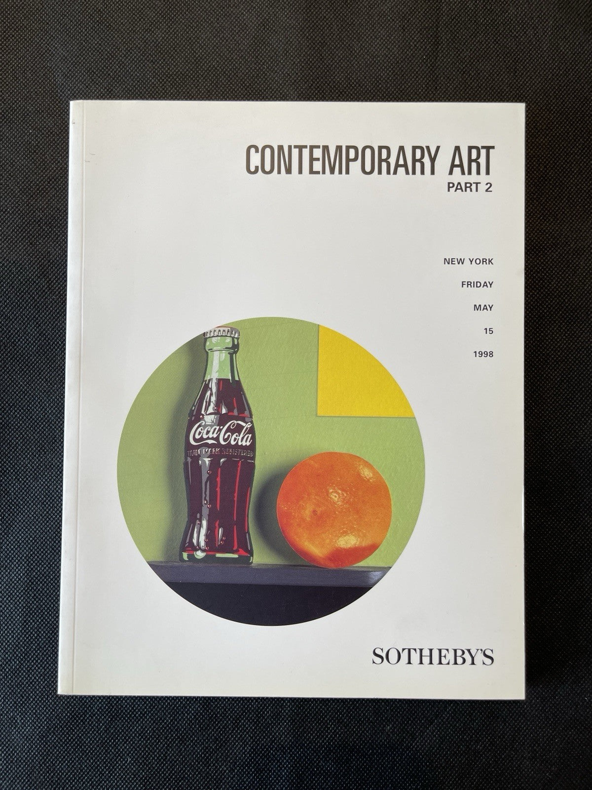 Sotheby�s Contemporary Art Part II Catalog, 15 May 1998