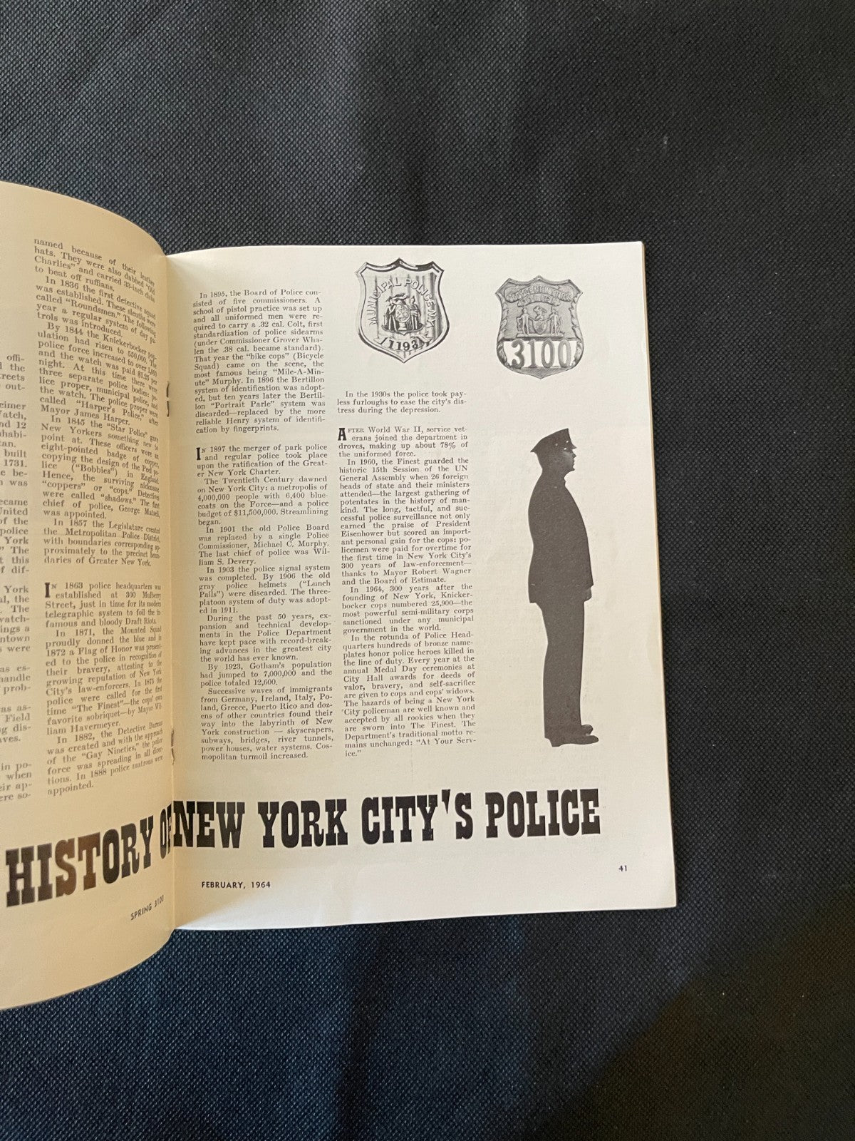Self Portrait NYPD Rare Cool Vintage Pamphlet 1964