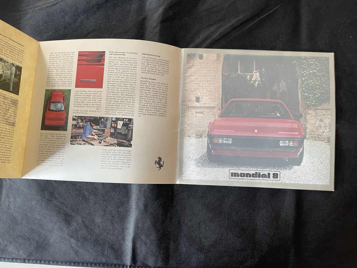 1981 Ferrari Mondial 8 US Version Original Sales Brochure 220/81 Pininfarina