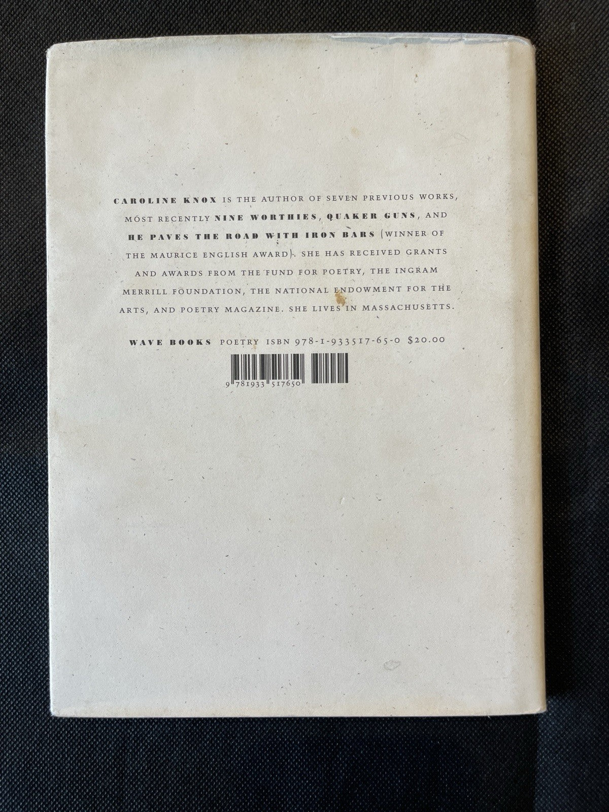 Caroline Knox Flemish Hardcover 2013 1st Ed Wave Books 033 Poetry