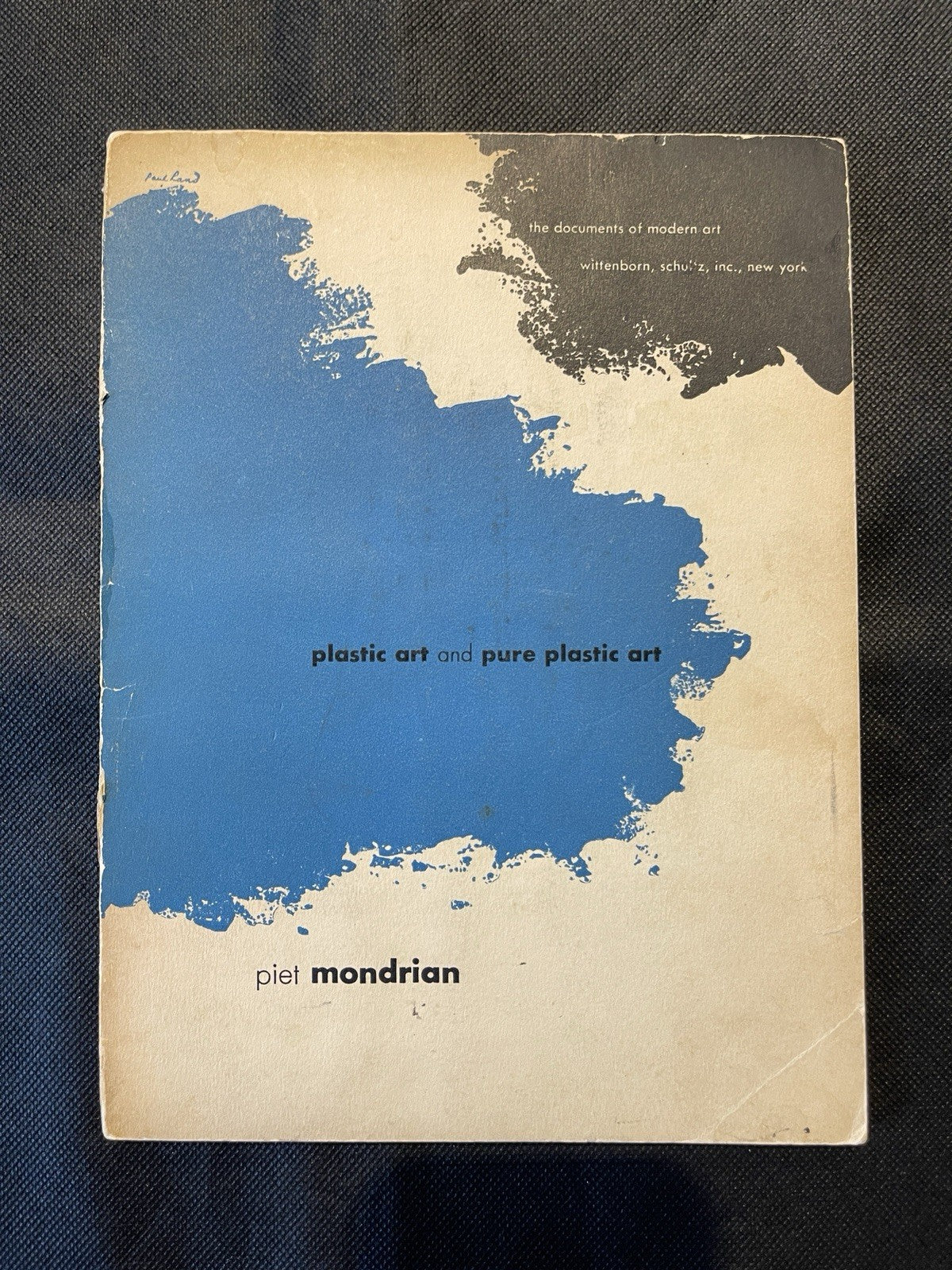Piet Mondrian Plastic Art and Pure Plastic Art Softcover Illus Wittenborn 1951