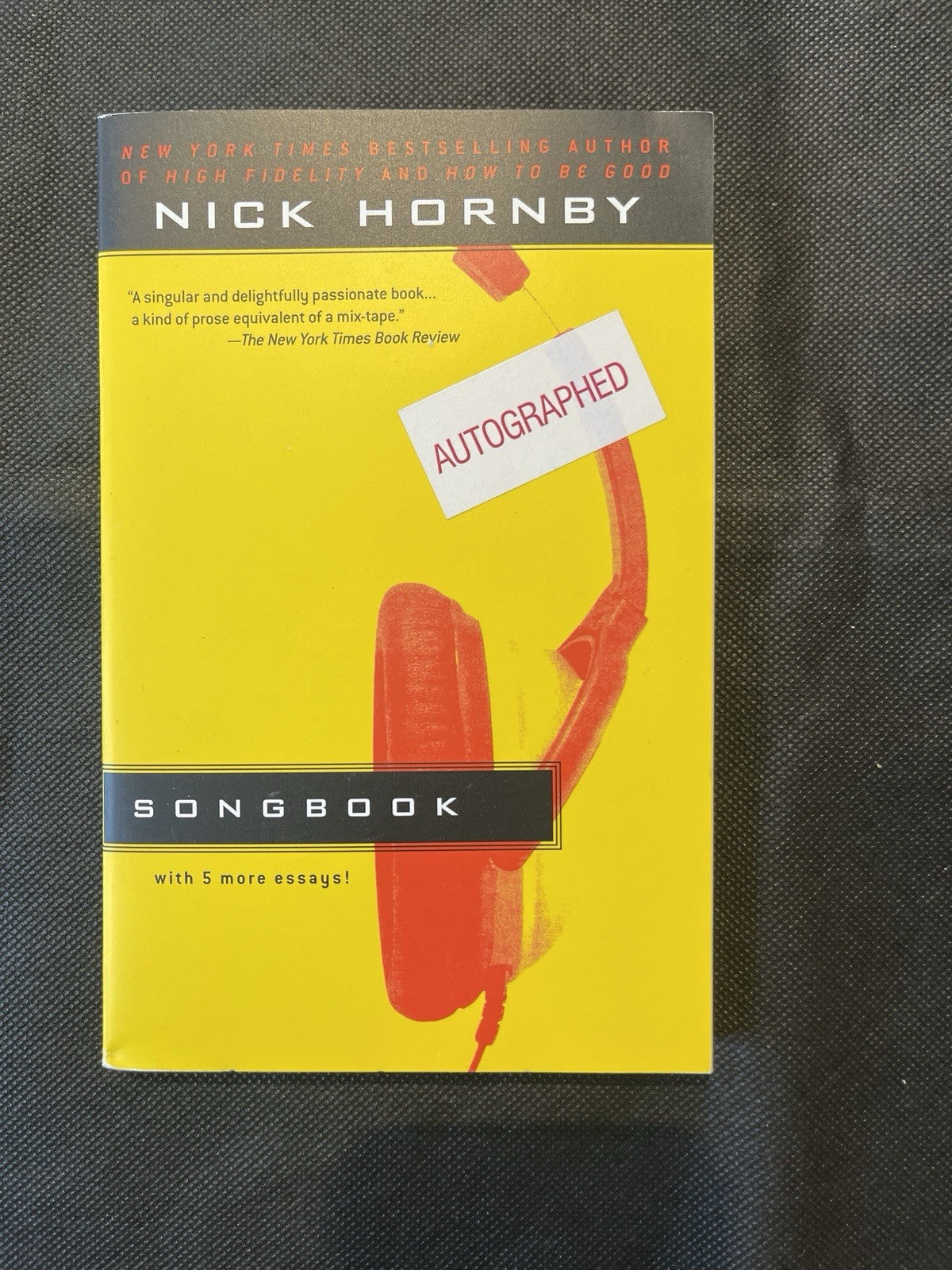 Nick Hornby Songbook Paperback Signed 1st Edition Riverhead Books 2003