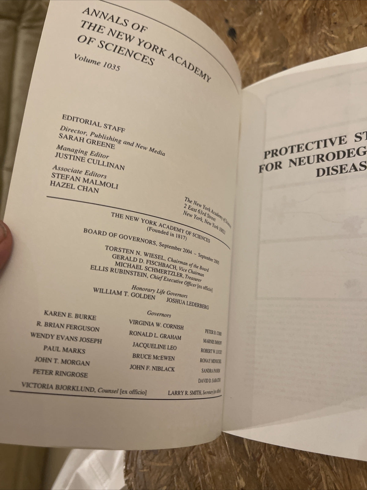 Protective Strategies For Neurodegenerative Diseases (Annals of the New York Aca