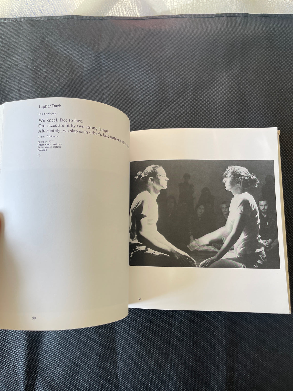 Marina Abramović / Ulay – Relation Work and Detour: A Vital Book
Amsterdam, 1980. First edition, published by the artists in an edition of 2,500 copies