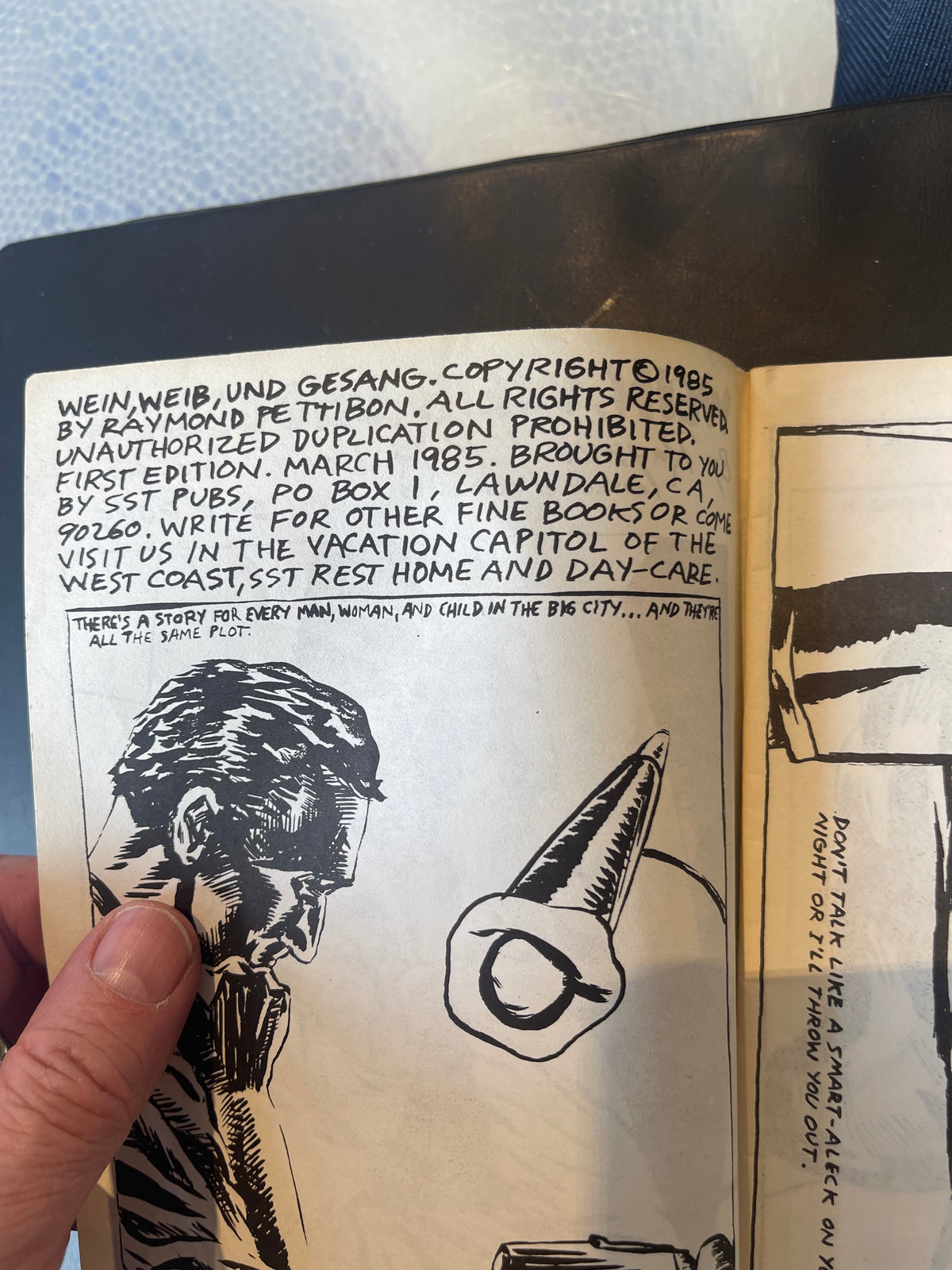 Raymond Pettibon Wein, Weib, Und Gesang Lawndale, CA: SST World Library, 1985 500