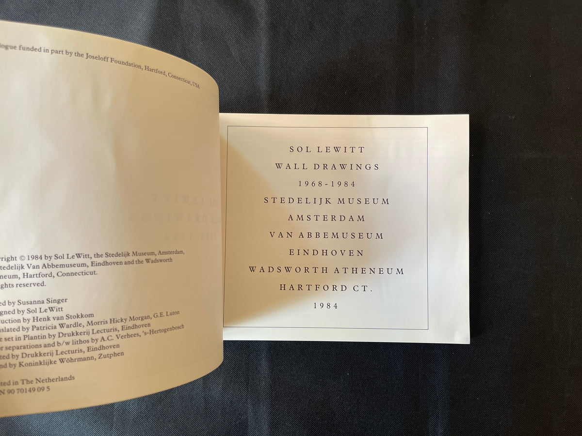 Sol LeWitt Walldrawings 1968-1984 rare 1st Ed. 1984. Stedelijk Museum