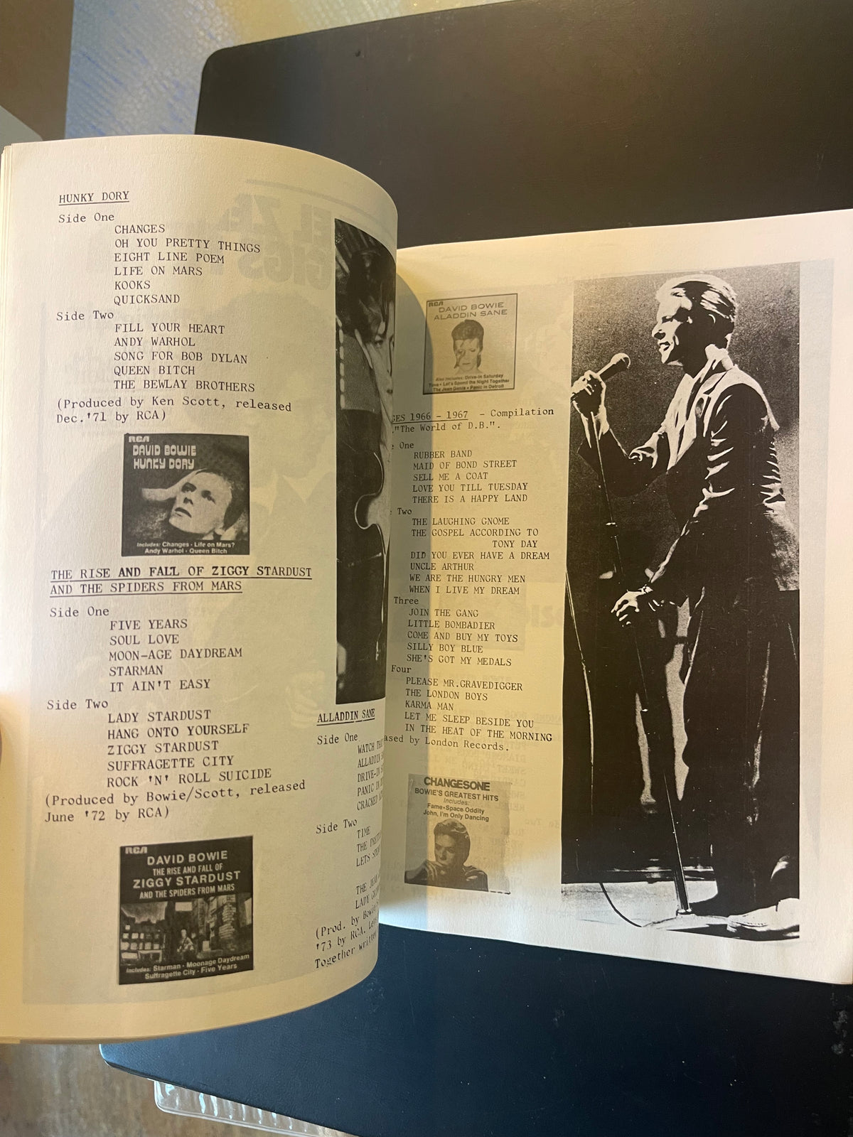David Bowie Lives & Times, Bootleg Records Babylon Books 1980s Rare Fanzine