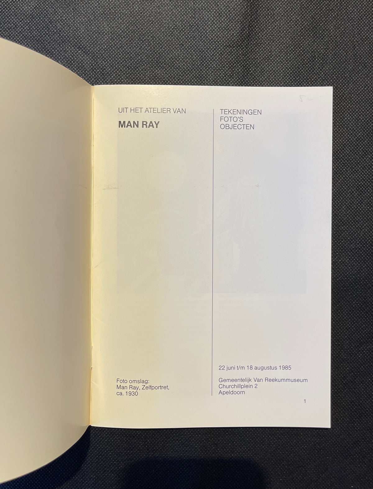 “From the Studio of Man Ray”
(Drawings – Photos – Objects)