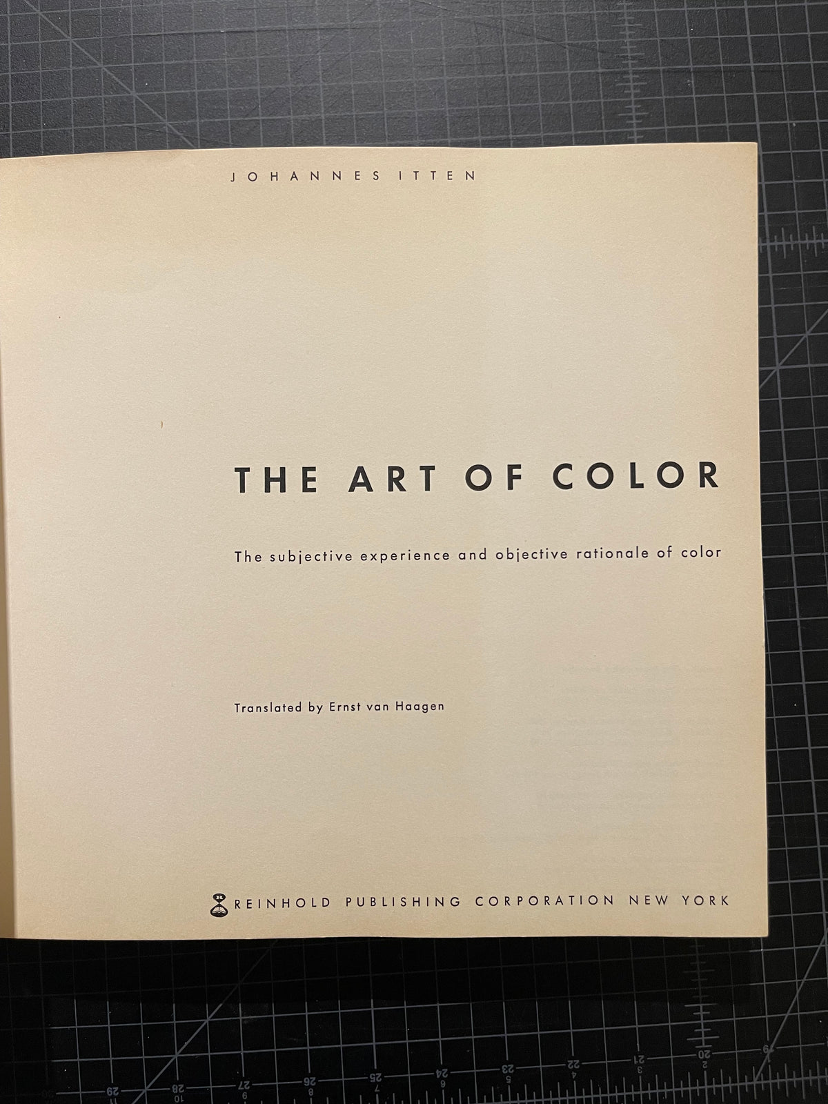 The Art of Color – Johannes Itten – 1961 1st Edition HC/DJ