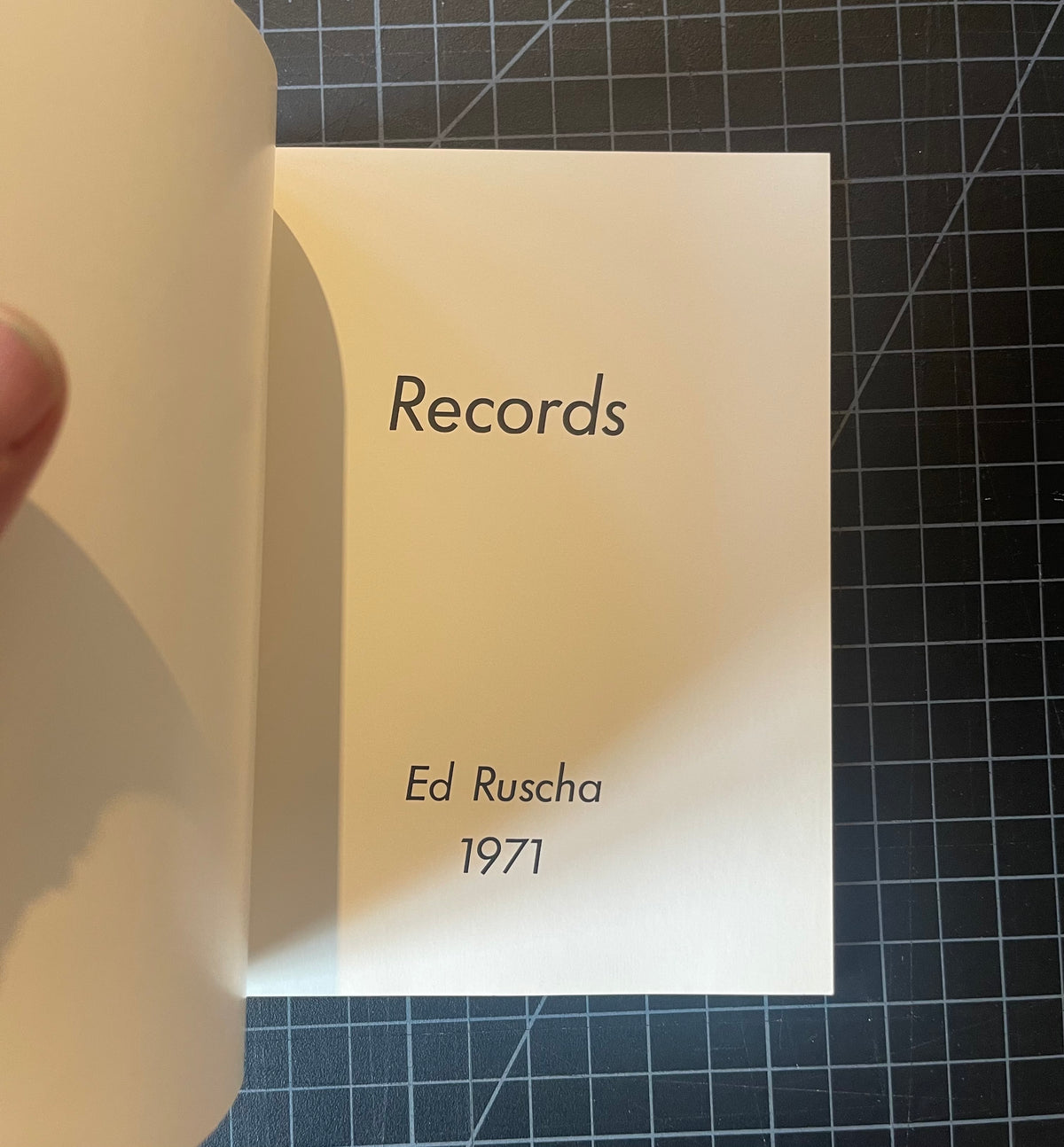 RECORDS by Ed Ruscha 1st Ed.1971 ,