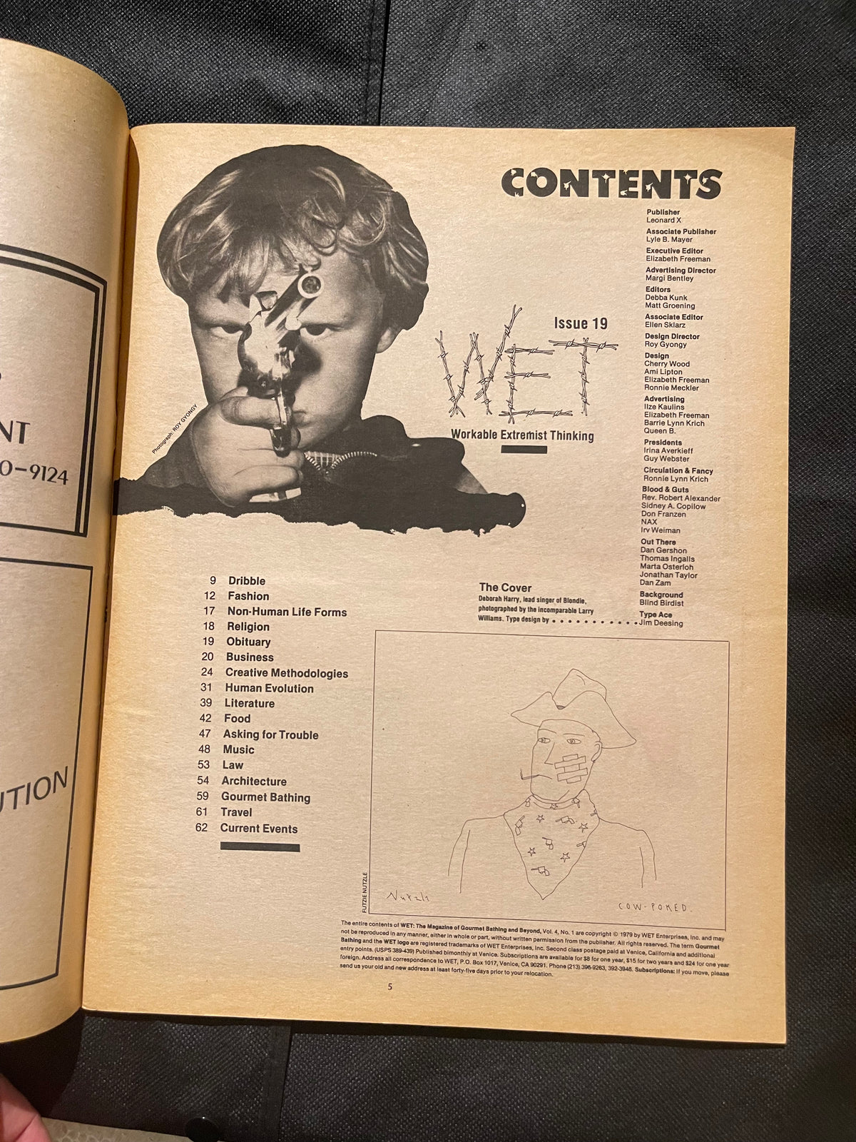 WET the gourmet bathing magazine Deborah Harry July 1979 Issue