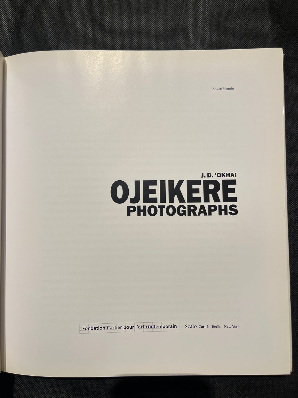 J.D. ’Okhai Ojeikere — Photographs

First Edition, 1995 – Fondation Cartier / Scalo

vg++ HC DJ