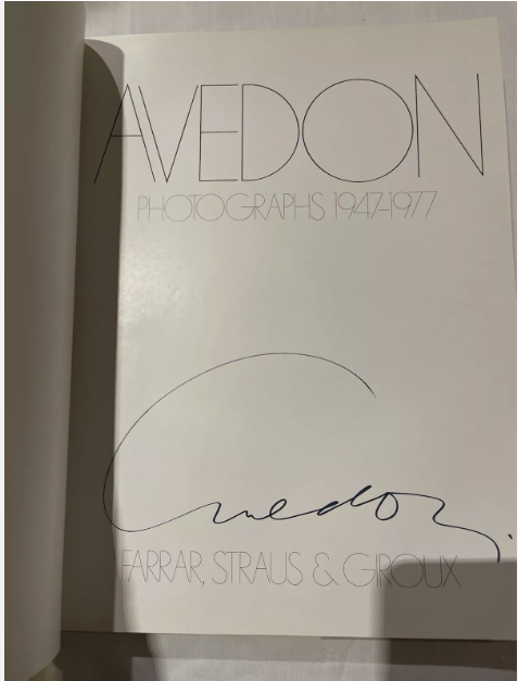 Avedon Photographs 1947-1977 – Richard Avedon – Signed – Beautiful Large Hard Cover