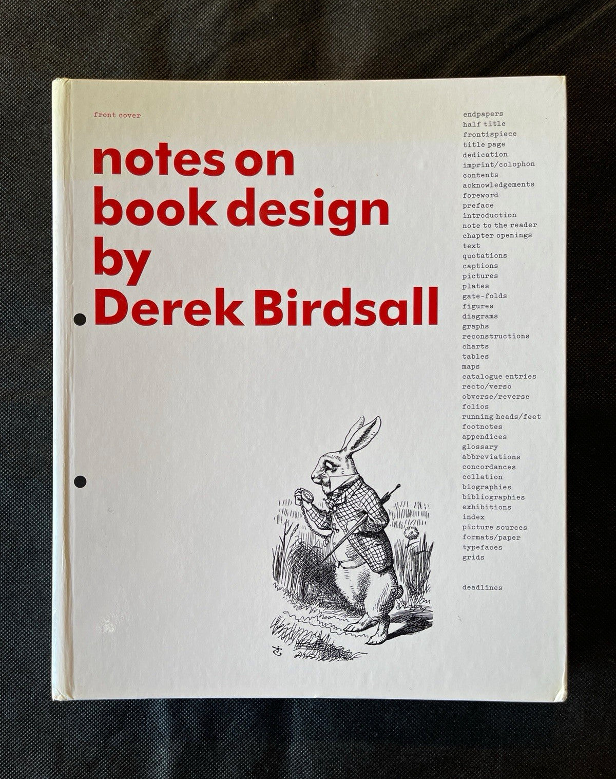 Derek Birdsall Notes on Book Design Hardcover 2004 Yale Univ Press 248p Eng