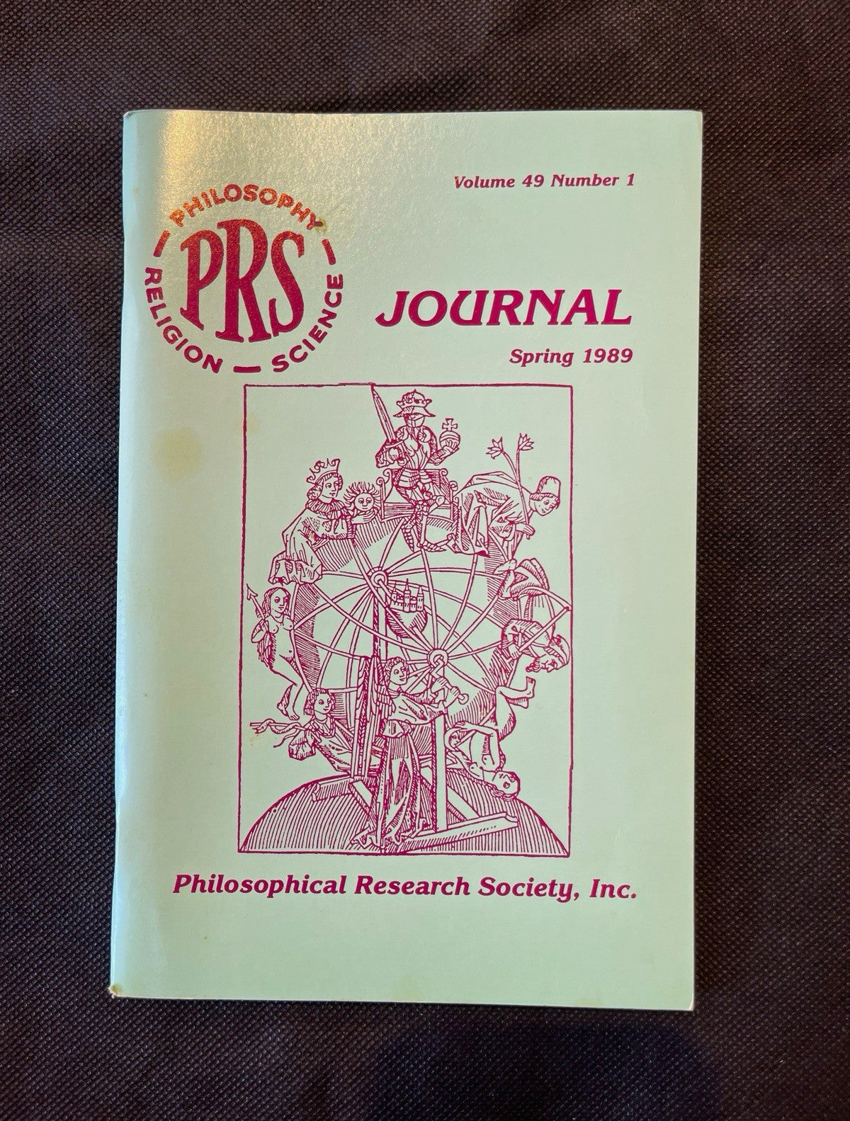 PRS Journal Philosophy Religion Science Vol 49 No 1 Spring 1989 Manly P. Hall