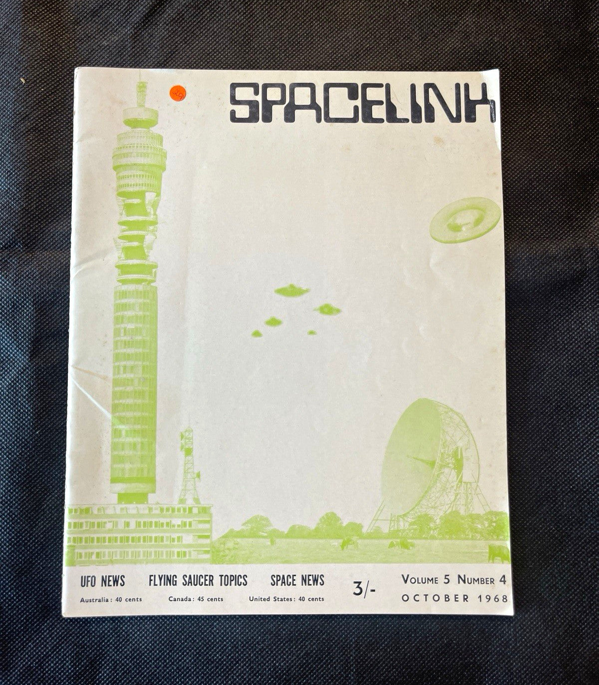 SPACELINK Magazine Vol 5 No 4 October 1968 Illustrated UFOs Issue